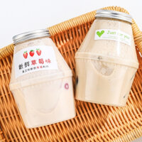 [ Set 10 chai ] Chai nhựa Pet dáng béo đựng trà sữa 350/500ml