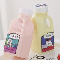 [ Set 50c ] Bình nhựa pp đựng trà sữa hình dáng có quai cầm