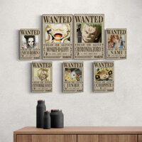 [ Set 7 Tranh Dán Tường Fo.mex 5 Li One Piece Cao Cấp]  Decor Gaming / Treo Phòng Khách, Phòng Ngủ,..