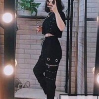 💥 SET ÁO ĐAN DÂY CROPTOP MIX QUẦN KHÓA HOT - ÁO LAPTOP