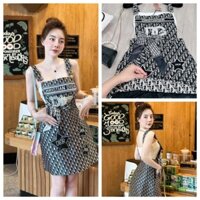 ✔ Set áo quây mix váy yếm kèm đai siêu xinh Áo quây bozip ôm dáng Váy yếm vải dệt QC cao cấp, kp