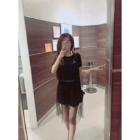 ❤  SET ĐẦM BODY PHỐI LƯỚI KÈM ÁO CROPTOP JEAN