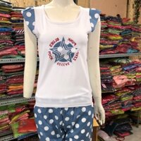 🏝🏝🏝 sét đồ bộ lửng mặc nhà - chất cotton 4 chiều - co giãn - thấm rút mồ hôi ( hàng bé Love )