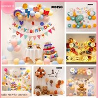 [𝐅𝐑𝐄𝐄𝐒𝐇𝐈𝐏] set trang trí sinh nhật bóng bay hàn quốc, trang trí thôi nôi tone màu pastel mẫu mới KunShop