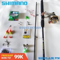 [ shimano ] Bộ cần câu shimano 2 khúc 2m7 ,máy yumoshi lc 7000 kèm trọn bộ phụ kiện (rẻ vô địch)