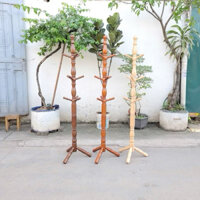 ( Ship hỏa tốc) Cây treo quần áo gỗ cao su tự nhiên