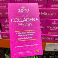 [ Shop Hàng Chuẩn Mỹ ] Collagen dạng nước  Zena Nutrition Liquid Collagen + Biotin🇺🇸