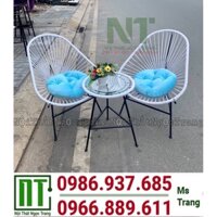 [ SHOP UY TÍN ] Bàn ghế dây nhựa thư giãn ban công thanh lý,bàn ghế sân vườn,bàn ghế cafe