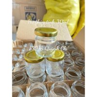 [ Sỉ 1 thùng/ 240h ] Hủ thủy tinh tròn 30ml nắp vàng đựng yến chưng, mật ong