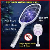 [ sỉ 68k ]  Vợt Muỗi Tự Động Kiêm Đèn Bắt Muỗi 3 in 1 Sạc Tích Điện, Vợt Bắt Muỗi Thông Minh Cao Cấp Để Bàn (BH 24Th)