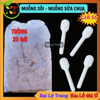 ( SỈ BAO 8KG ) Muỗng Nhựa Một Lần Dùng Để Ăn Sữa Chua,  Xôi , Kem , Bánh Flan , Bắp Xào Giá Sỉ