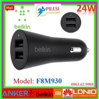 ✅ {Sỉ} Dock tẩu Sạc Xe Hơi Belkin 24W 2 Cổng USB-A F8M930 chính hãng bảo hành 12 tháng