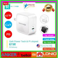 ✅ {Sỉ} Fullbox Củ Sạc nhanh RAVPower Type C PD 61W Công Nghệ GaN Siêu Nhỏ Gọn RP-PC112