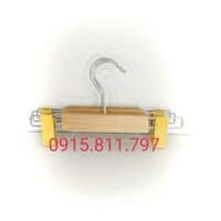 [ Sỉ] Kẹp gỗ màu vàng đầu kẹp nhựa - móc kẹp gỗ treo quần,áo váy dành cho shop trẻ em,gia đình,khách sạn