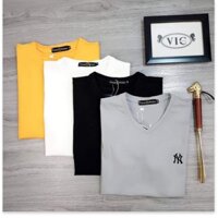 🍀 (Sỉ = Lẻ) ÁO THUN TRƠN NAM CỔ TIM 4 MÀU * ↺ ¹ . '