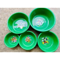 ( sỉ -lẻ)  combo5 chậu dầy dặn dành cho mọi gia đình ,chậu để đồ ,chậu tắm giặt ,tiện lợi
