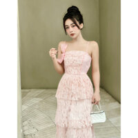 ( SỈ LẺ VÁY THIẾT KẾ) Váy dập ly xếp tầng cao cấp