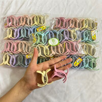 { Sỉ } Lố 12 cái kẹp tóc nhựa 3R T346P Sơn nhám cao cấp 12 màu pastel