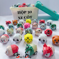[ Sỉ thùng ] Hộp 20 - 30 xe cót con vật mini siêu đáng yêu, xe chạy bánh đà
