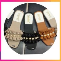 [ Siêu Đẹp ] Dép nữ quai ngang nhún đính hạt châu