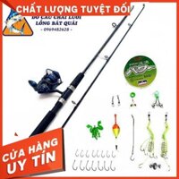 { Siêu Hot } Bộ Cần 2 khúc đặc ruột SHIMANO Máy YUMOSHI BK6000 Tặng kèm 11 phụ kiện