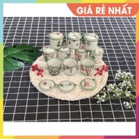 ( SIÊU HOT - CỐC CARAMEN HÀNG MEN XANH CAO CẤP ) Hũ làm bánh flan / sữa chua hàng thủ công mỹ nghệ Bát Tràng