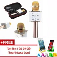 ( Siêu hot ) Micro karaoke Q7 tích hợp loa Bluetooth tặng kèm 1 Giá đỡ điện thoại Anker ( Kèm ảnh thật )