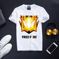 [ SIÊU PHÂM ] [GIÁ XƯỞNG] Áo Free Fire màu trắng chất cotton cực mát logo rank thách đấu chất lượng