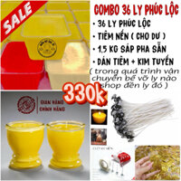 ( Siêu Rẻ ) Combo Làm 36 Ly Phúc Lộc Thọ ( Kèm Văn Khấn Cúng Dường ) - Nến Bơ Cúng Dường , Nến Bơ Cúng Phật