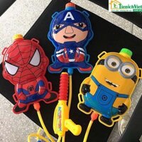 [ SIÊU RẺ ] Đồ chơi ba lô súng nước hình siêu nhân cho bé ( ảnh&clip thật )