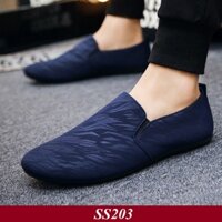 [ SIÊU RẺ ] Giày Lười Nam Hàn Quốc Màu Xanh Giày lười vải phong cách [ Shop Yêu Thich ]