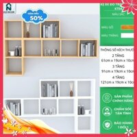 ( Siêu rẻ ) (Hỏa tốc) Kệ Sách Treo Tường KT04 Gỗ MDF Chống Ẩm Dày 17ly , Bề Mặt Chống Xước