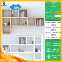 ( Siêu rẻ ) (Hỏa tốc) Kệ Sách Treo Tường KT04 Gỗ MDF Chống Ẩm Dày 17ly , Bề Mặt Chống Xước