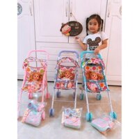 [ SIÊU RẺ ] KHUNG SẮT_Đồ chơi XE ĐẨY BÚP BÊ TRANG ĐIỂM ( ảnh&clip thật )