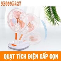 [ Siêu Rẻ ] Quạt Cây Mini Để Bàn,Quạt Ông Tây Tích Điện, Có Thể Gập Gọn Bảo Hành 6 tháng