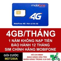 [ SIÊU RẺ ] Sim 4G Mobi 1 Năm MDT350 Truy Cập Full Tốc Độ Cao Không Cần Nạp Tiền Tặng 4GB/Tháng