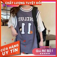 [ SIÊU SALE 45% ][RẺ VÔ ĐỊCH] Áo Thun bóng Chày Pha Tay Số 11 Siêu Xinh Form Thụng Tay Lỡ