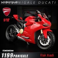 ₪ ▣ [Siêu Sale]❐■1:12 Ducati 1199 mô hình đầu máy mô phỏng mô tô hợp kim đồ chơi cậu bé đồ trang trí bộ sưu tập xe thể t