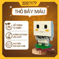 [ SIÊU SỐC] MÔ HÌNH LẮP GHÉP GỖ NHÂN VẬT THỎ 7 MÀU XWOOD CHO BÉ