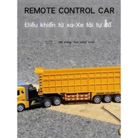 [ Siêu Tiết kiệm] Điều khiển từ xa xe ben xe container đồ chơi xe tải trẻ em xe tải vận chuyển cậu