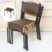 [ Siêu Tiết kiệm] Ghế mây nhỏ có tựa lưng cho phòng khách, ban công, ghế thư giãn tại nhà, ghế mây