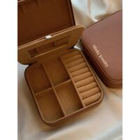 [ Siêu Tiết kiệm] "Hộp kho báu Sifang" Hộp đựng trang sức cầm tay màu Maillard, túi đựng trang sức