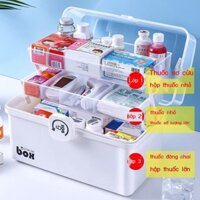 [ Siêu Tiết kiệm] Hộp y tế hộp bảo quản thuốc hộ gia đình đa chức năng hộp đựng thuốc hộp bảo quản