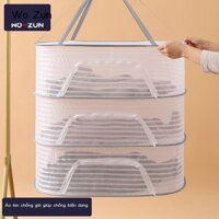 [ Siêu Tiết kiệm] Lưới phơi hai lớp gấp lồng sấy quần áo túi lưới đựng áo len cashmere áo len xuống