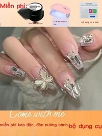 [ Siêu Tiết kiệm] Miếng dán làm móng, miếng dán móng tay giả, móng đã hoàn thiện, có thể tháo rời,