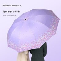 [ Siêu Tiết kiệm] Ô dù cho nữ, dù nắng hay mưa, ô che nắng vinyl lớn gấp đôi mười xương, chống nắng