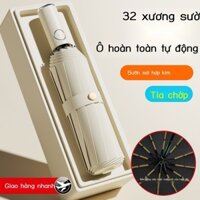 [ Siêu Tiết kiệm] Ô dù gấp 32 xương nam ô gấp hoàn toàn tự động nữ sinh viên chống nắng cỡ lớn nắng