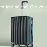 [ Siêu Tiết kiệm] Vali Nữ Xe Đẩy Dung Tích Lớn Vali 24-Inch Bánh Xe Đa Năng Mật Khẩu Hộp Da Dây Kéo