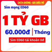 [ SIM DATA KHÔNG GIỚI HẠN, dùng TOÀN QUỐC ] Sim mạng MobiFone 4G gói ED60: 1TỶ GB/tháng - giá chỉ 60k/tháng