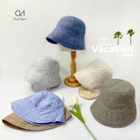 ( Size 56 ) Nón mũ vành nữ Màu Linen  Duy Ngọc -  Chất liệu vải Cotton Linen cao cấp , thoáng mát , mềm mỏng nhẹ (4619).